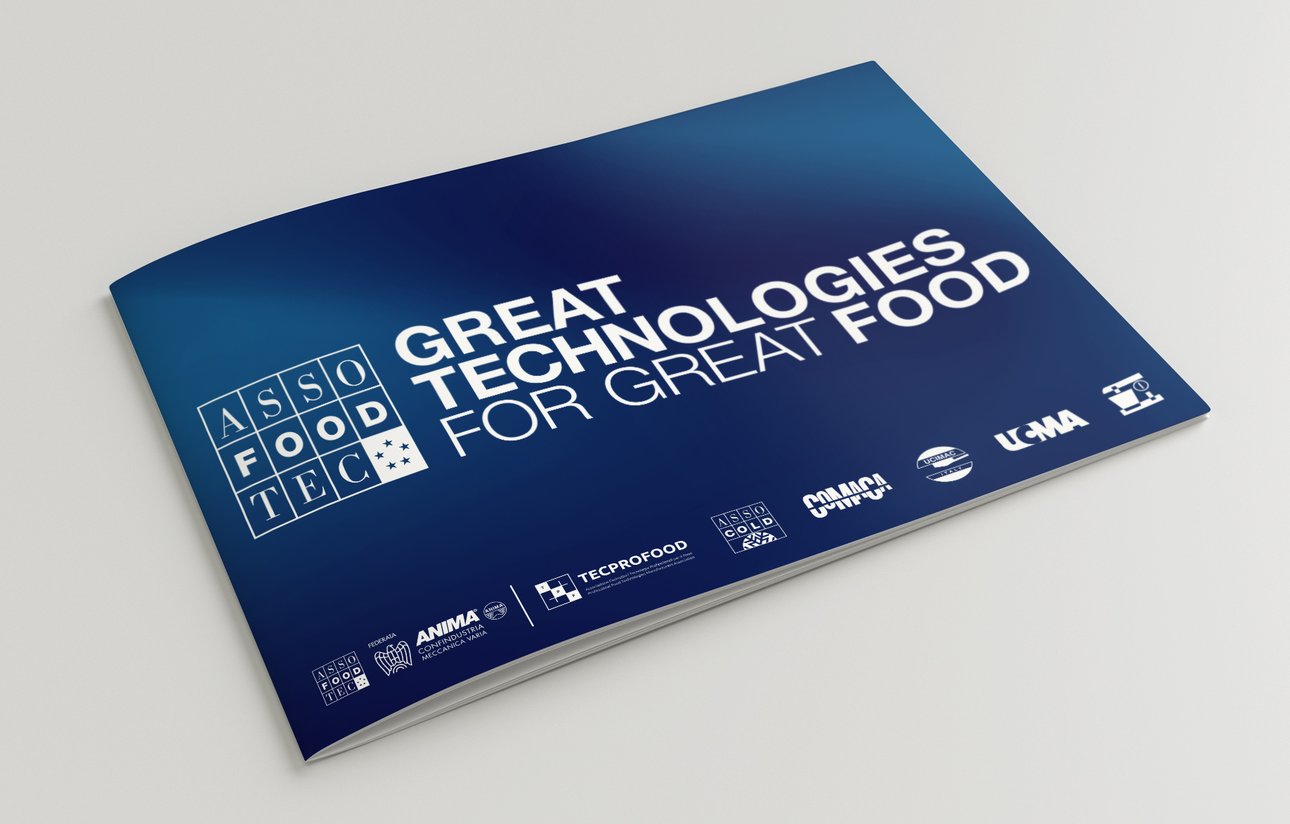 Studio e progettazione grafica della brochure di Assofoodtec